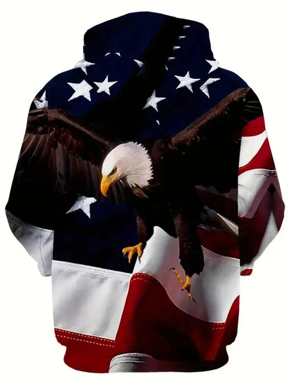 Patriotic Eagle USA Flag 3D Hoodie & Sweatshirt
