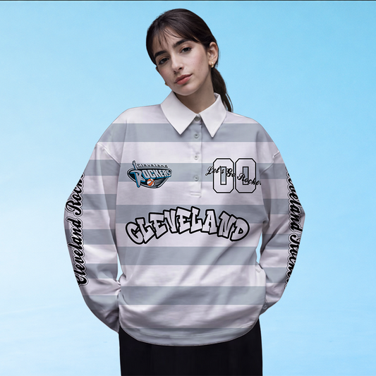 LIMITED EDITION - NEW CUSTOMIZED WNBA14 CLR CL ROCKERS LONG SLEEVE POLO