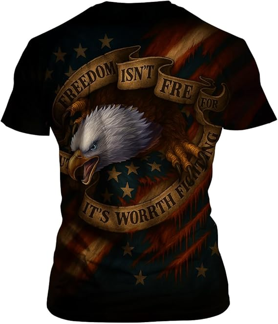 Freedom Isn't Free: Vintage Ribbon Eagle Honor & Pride Shirt