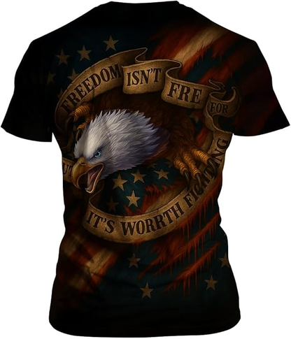 Freedom Isn't Free: Vintage Ribbon Eagle Honor & Pride Shirt
