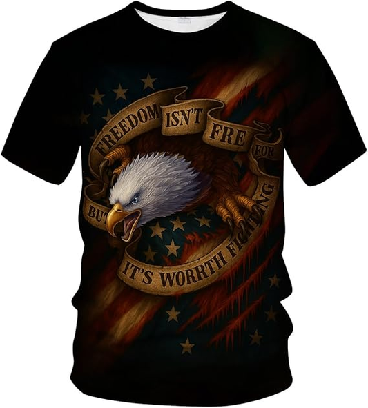 Freedom Isn't Free: Vintage Ribbon Eagle Honor & Pride Shirt