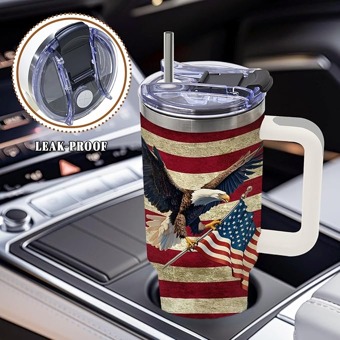 LIMITED EDITION - NEW CUSTOMIZED | EAGLE PATRIOTIC USA FLAG TUMBLER CUP