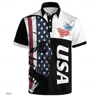 LIMITED EDITION - NEW CUSTOMIZED USA FLAG PATRIOTIC POLO