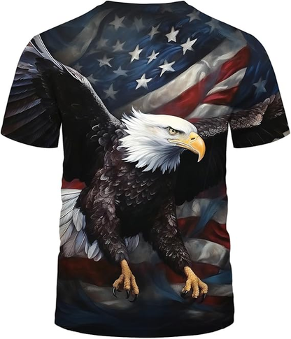 Old Glory: Classic Bold American Eagle & Stars and Stripes Tee