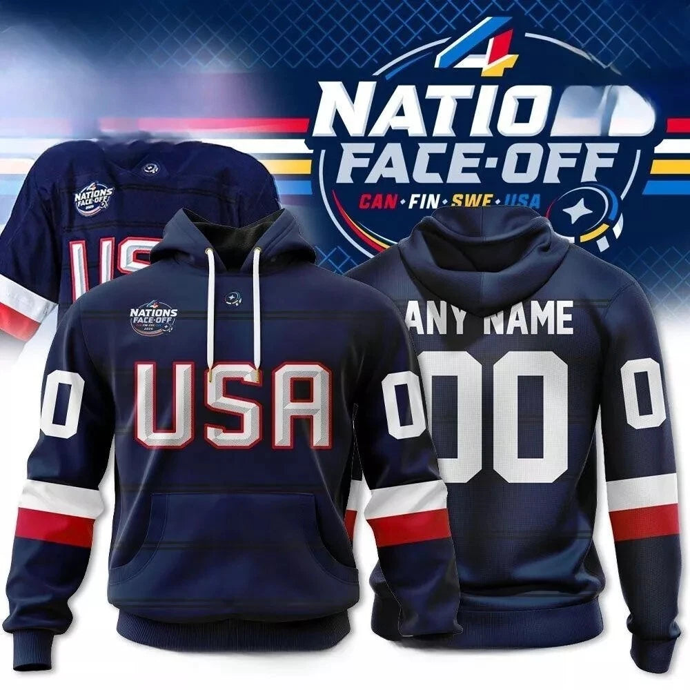 LIMITED EDITION - NEW CUSTOMIZED USA SPORTS UNISEX HOODIE